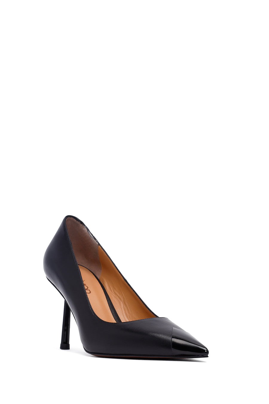 Kadın Siyah İnce Topuklu Deri Stiletto