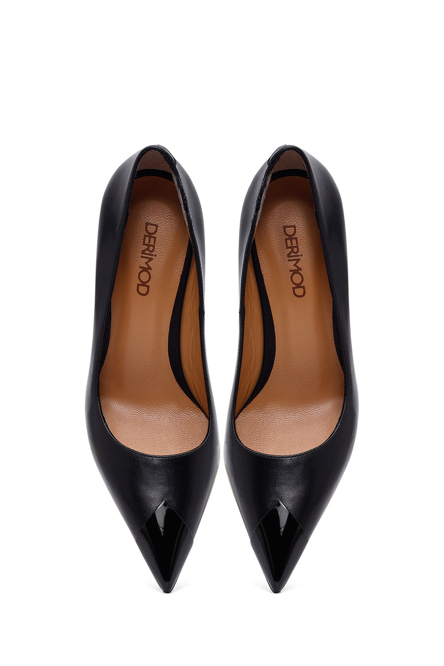 Kadın Siyah İnce Topuklu Deri Stiletto