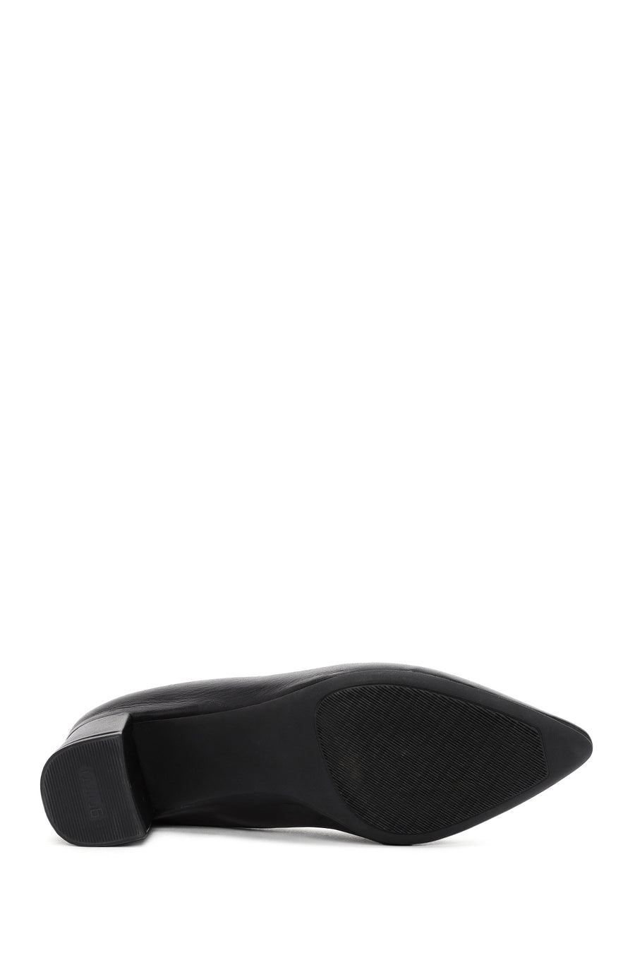Derimod Gritti Woman Black Chunky Heels Leather Shoe