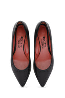 Derimod Gritti Woman Black Chunky Heels Leather Shoe | Derimod