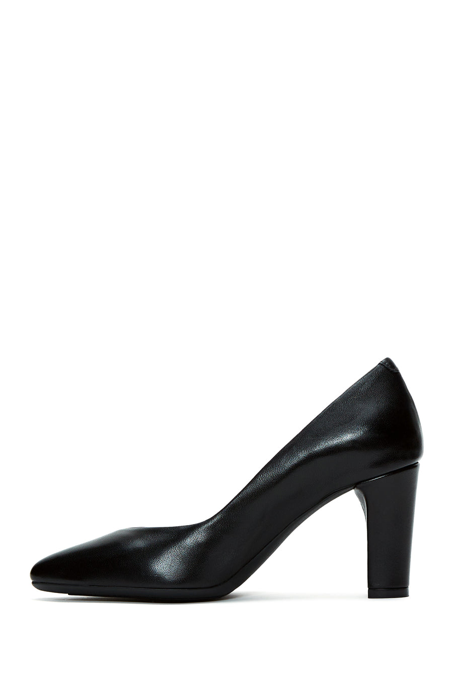 Derimod Gritti Woman Black Chunky Heels Leather Shoe