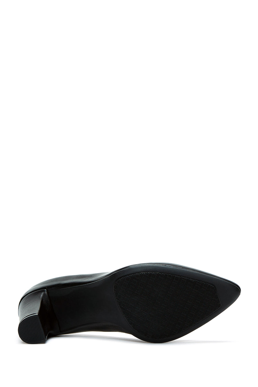Derimod Gritti Woman Black Chunky Heels Leather Shoe