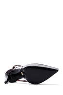 Woman Burgundy Ankle Buckle Platform High Heel Patent Leather Leather Shoe | Derimod