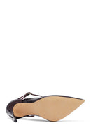 Woman Burgundy Buckled High Thin Heel Patent Leather Leather Shoe | Derimod