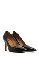 Women's Black Thin Heeled Leather Stiletto | Derimod