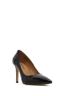 Women's Black Thin Heeled Leather Stiletto | Derimod