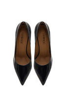 Women's Black Thin Heeled Leather Stiletto | Derimod