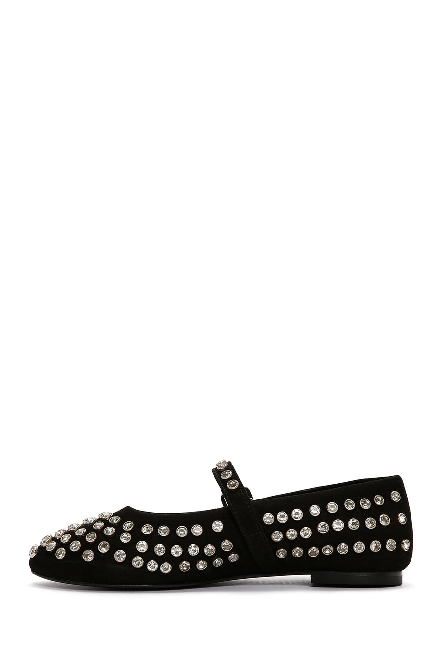 Woman Black Stone Leather Babet