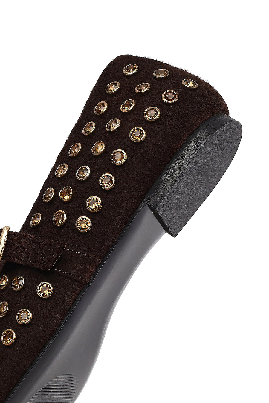 Women's Brown Stone Leather Ballet Flat