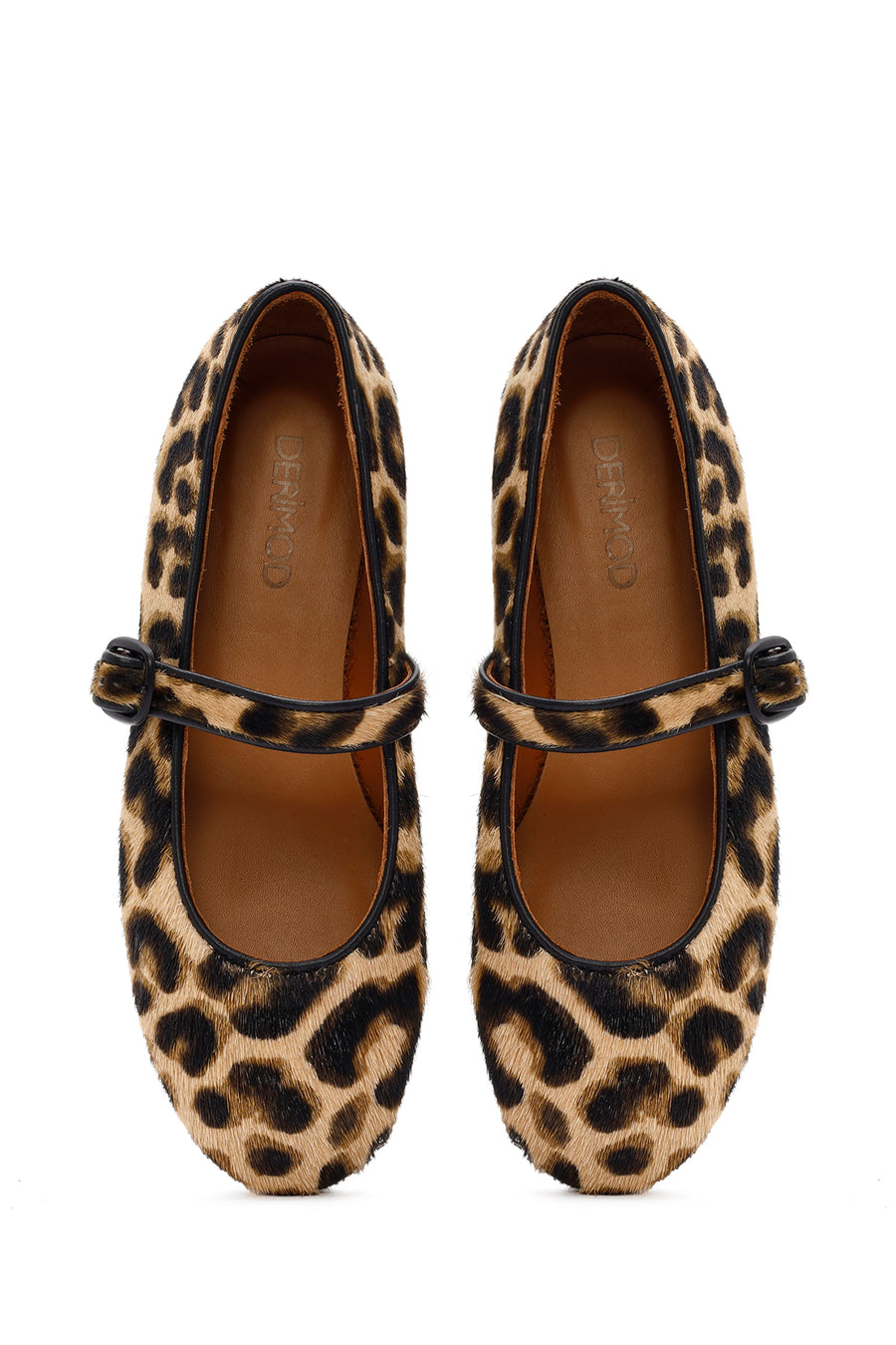 Woman Leopard Buckle Leather Babet