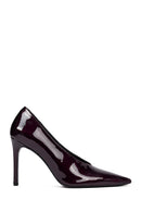 Kadın Bordo İnce Topuklu Rugan Deri Stiletto | Derimod
