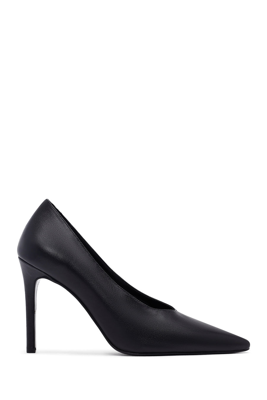 Kadın Siyah İnce Topuklu Deri Stiletto 25AFD162218 | Derimod