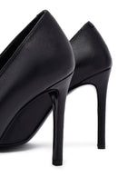 Kadın Siyah İnce Topuklu Deri Stiletto | Derimod