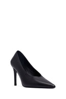 Kadın Siyah İnce Topuklu Deri Stiletto | Derimod