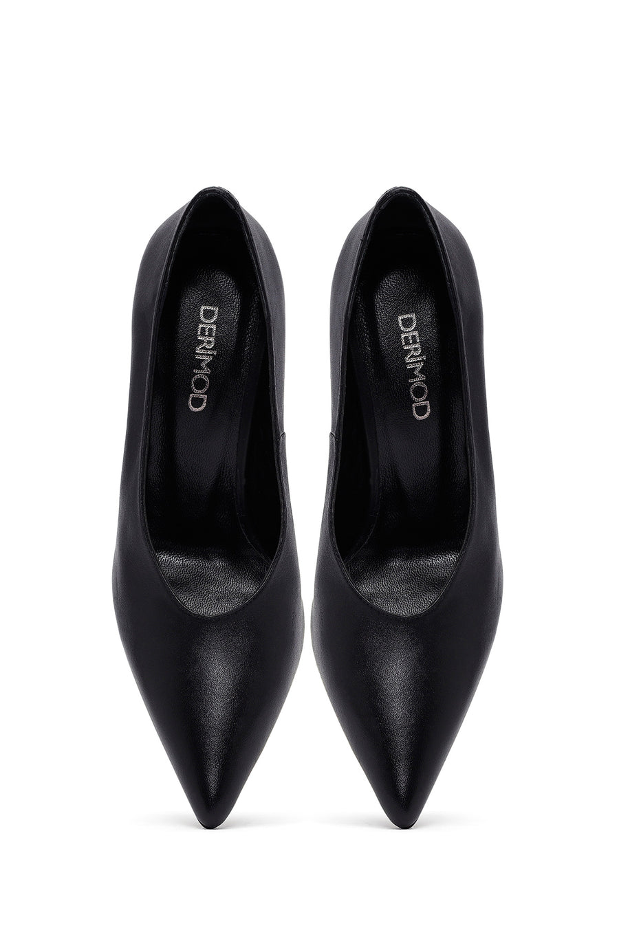 Kadın Siyah İnce Topuklu Deri Stiletto