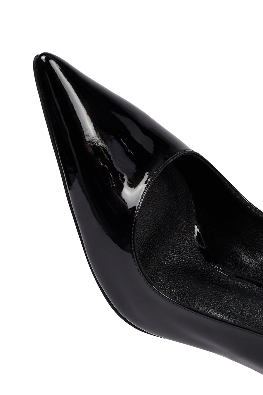 Kadın Siyah Bilekten Tokalı İnce Topuklu Rugan Deri Stiletto