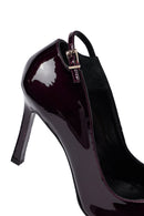 Kadın Bordo İnce Topuklu Rugan Deri Stiletto | Derimod