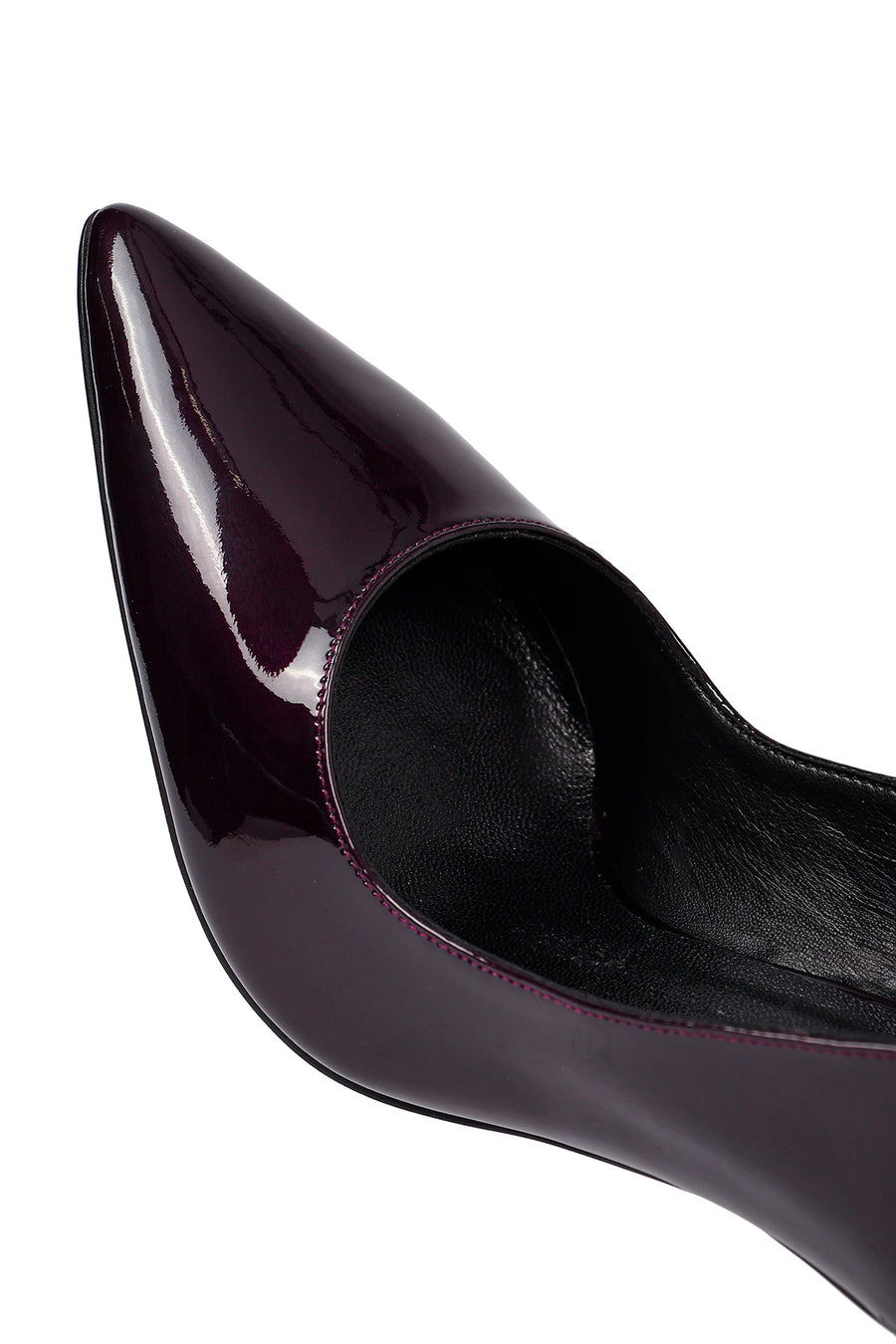 Kadın Bordo İnce Topuklu Rugan Deri Stiletto
