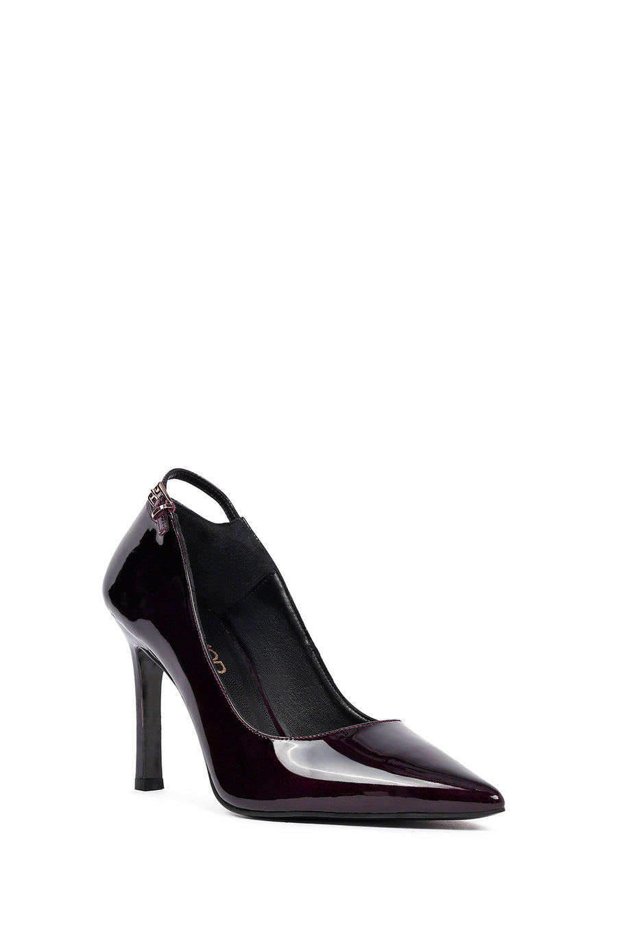 Kadın Bordo İnce Topuklu Rugan Deri Stiletto