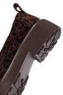 Kadın Leopar Desenli Süet Deri Maskülen Loafer | Derimod