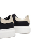 Kadın Siyah Bağcıklı Kalın Tabanlı Deri Sneaker | Derimod