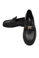 Women's Black Buckled Leather Loafer | Derimod