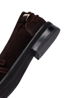 Woman Brown Buckled Suede Leather Loafer | Derimod