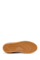 Woman Beige Laced Suede Leather Sneakers | Derimod