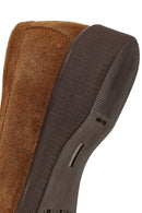 Women's Mink Buckled Suede Leather Comfort Loafer | Derimod