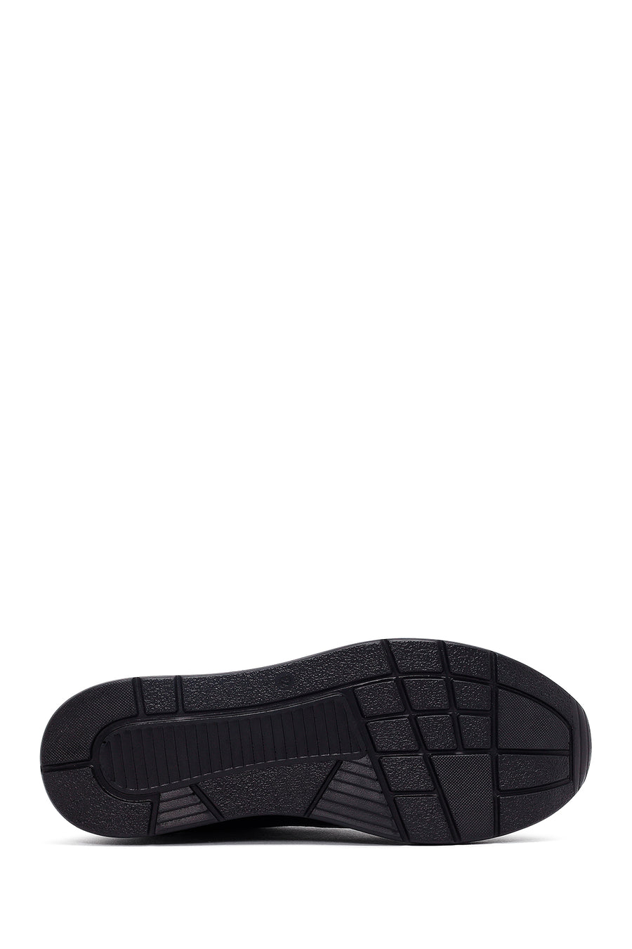 Kadın Siyah Bağcıklı Kalın Tabanlı Deri Sneaker