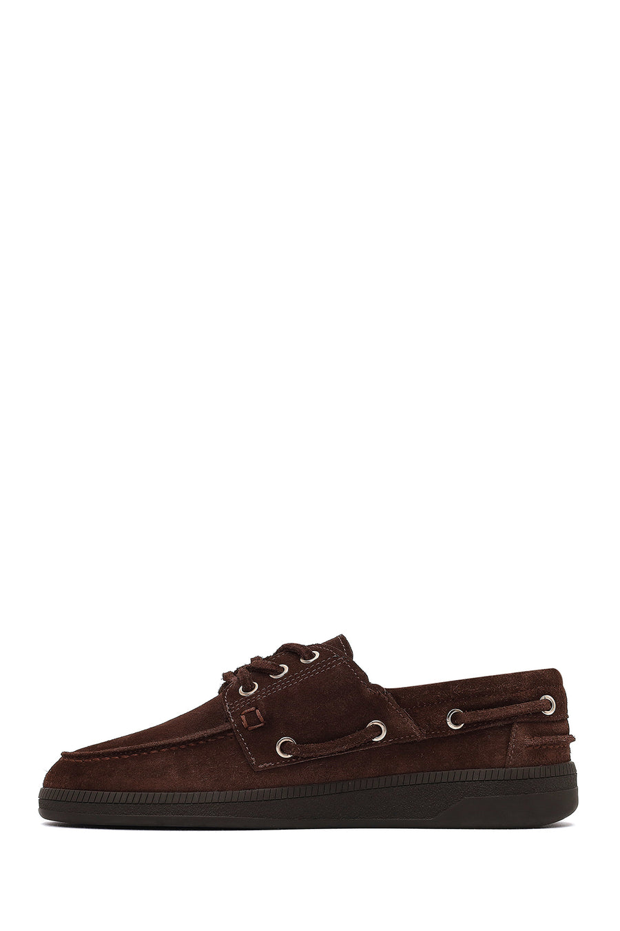 Women's Brown Lace-Up Suede Leather Casual Shoes