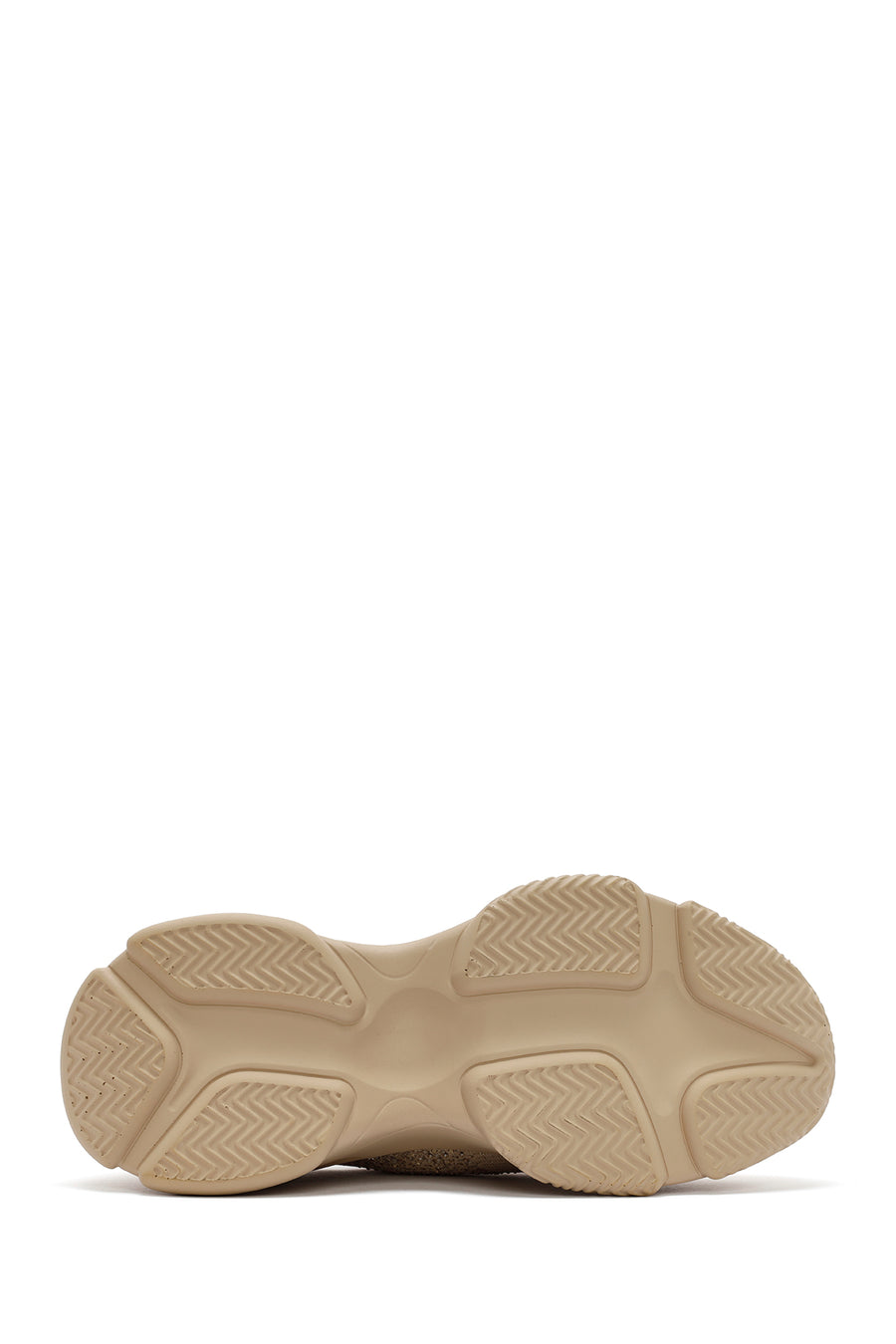 Derimod Zero Women Beige Lace-Up Stone Detailed Fabric Sneaker