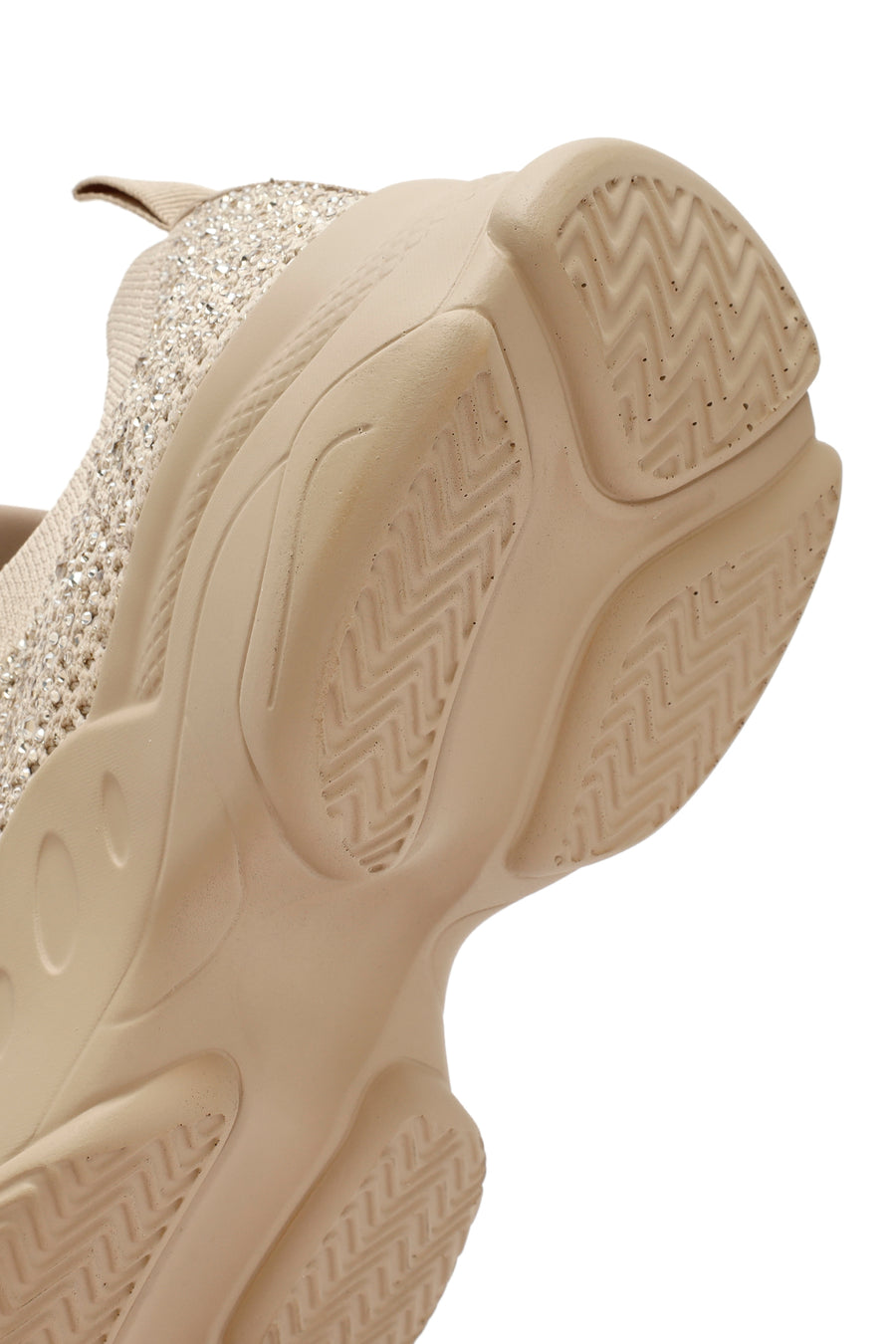 Derimod Zero Women Beige Lace-Up Stone Detailed Fabric Sneaker