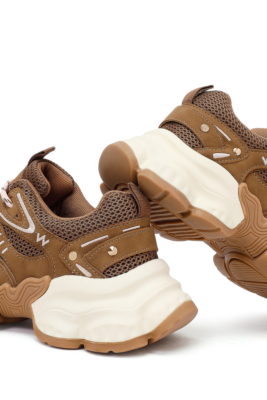 Kadın Camel Bağcıklı Kalın Tabanlı Sneaker