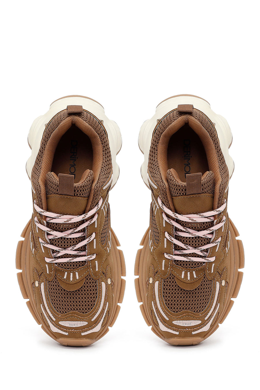 Kadın Camel Bağcıklı Kalın Tabanlı Sneaker