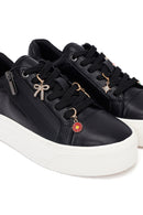 Women's Black Lace-Up Thick-Soled Sneaker | Derimod
