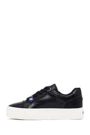 Women's Black Lace-Up Thick-Soled Sneaker | Derimod