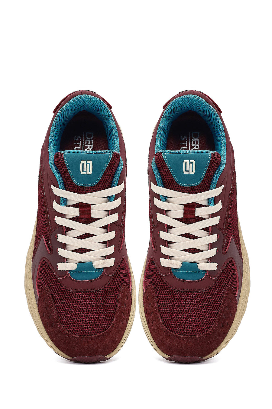 Derimod Studio Kadın Bordo Bağcıklı Kalın Tabanlı Sneaker
