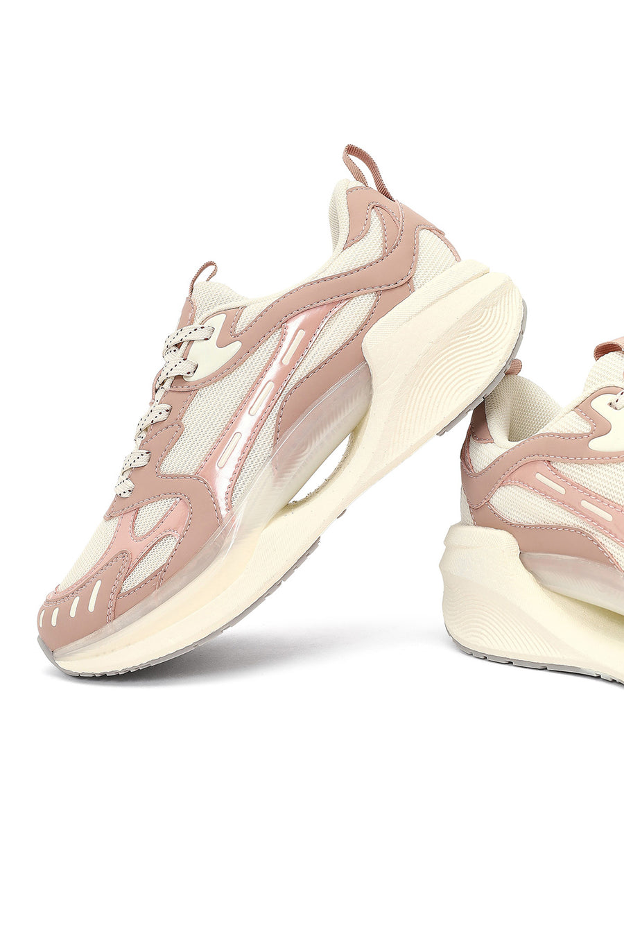 Derimod Studio Kadın Bej Bağcıklı Kalın Tabanlı Sneaker