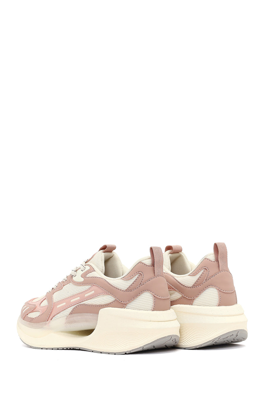 Derimod Studio Kadın Bej Bağcıklı Kalın Tabanlı Sneaker