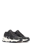 Kadın Gri Bağcıklı Kalın Tabanlı Sneaker | Derimod