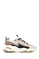 Kadın Bej Bağcıklı Kalın Tabanlı Sneaker | Derimod