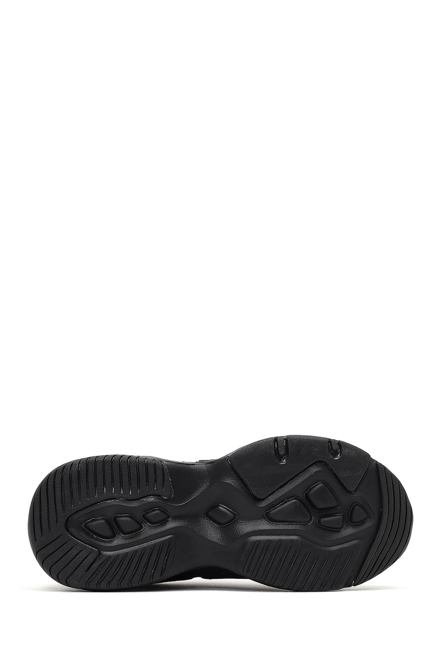 Kadın Siyah Bağcıklı Kalın Tabanlı Sneaker