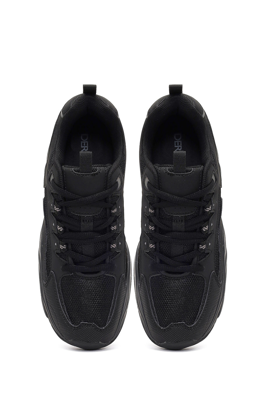 Kadın Siyah Bağcıklı Kalın Tabanlı Sneaker