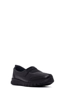 Woman Black Stone Detail Leather Comfort Shoes | Derimod