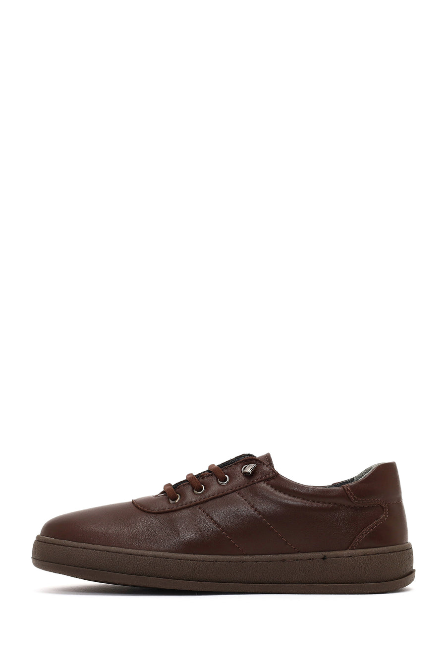 Women's Brown Lace-up Leather Comfort Shoe