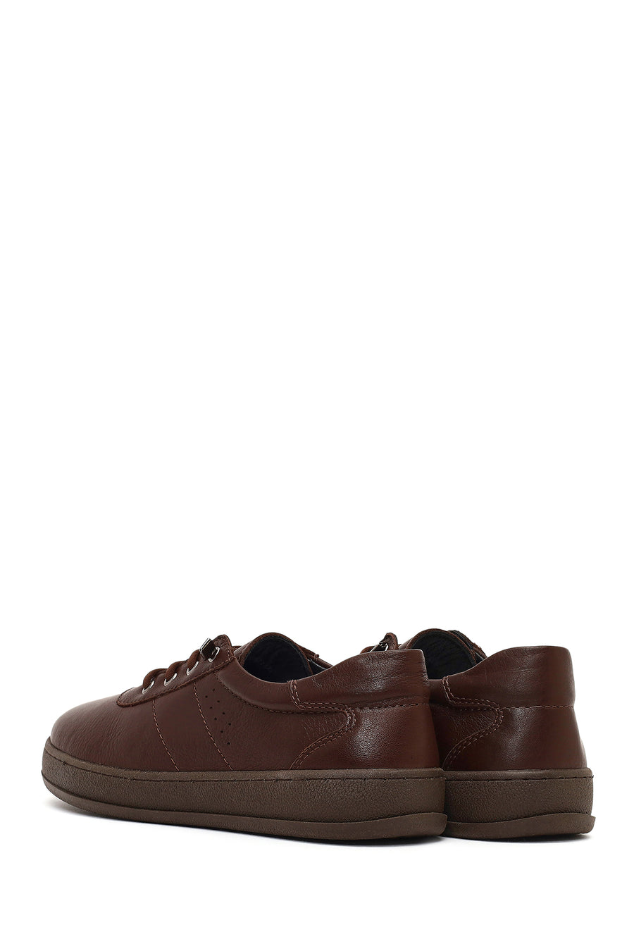 Women's Brown Lace-up Leather Comfort Shoe