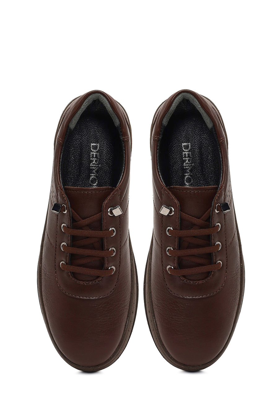 Women's Brown Lace-up Leather Comfort Shoe