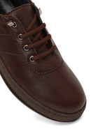 Women's Brown Lace-up Leather Comfort Shoe | Derimod