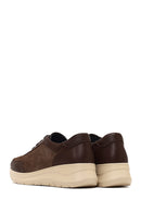 Women's Brown Lace-Up Thick-Soled Leather Sneaker | Derimod